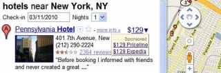 Google Maps experimenta integrando los precios de los hoteles en el servicio