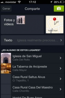 GeoLocalizador y sugerencias de ubicaci&oacute;n en el App de Minube