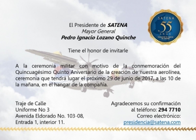SATENA celebr&oacute; sus 55 a&ntilde;os conectando las regiones de Colombia