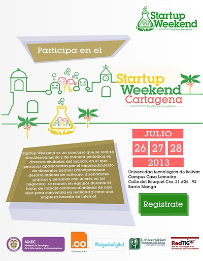 Startup Weekend llega a Cartagena en su primera versi&oacute;n