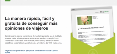Los hoteles ya pueden enviar solicitudes autom&aacute;ticas de opinión en TripAdvisor