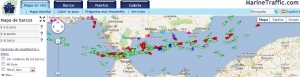 Marine Traffic, mapa de recorridos mar&iacute;timos a tiempo real