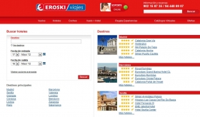 Eroski portal de viajes sin creatividad para el 'ecommerce'