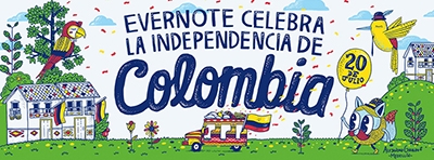 Evernote celebra la independencia de Colombia
