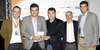 Marcos Pueyrred&oacute;n, Presidente del eCommerce Institute; Carlos &Aacute;lvarez, Director de IT de Despegar.com; Pablo Montivero, Director de Distribuci&oacute;n de Despegar.com; George Lever, Director del Centro de Econom&iacute;a Digital de la C&aacute;mara de Comercio de Santiago; y Dirk Zandee, country manager de Despegar.com Chile.