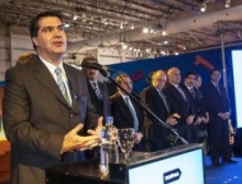 Meyer inaugur&oacute; el stand de turismo en Tecn&oacute;polis Argentina.