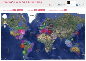 Consulta la actividad de Twitter en tiempo real v&iacute;a Google Maps