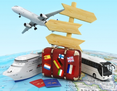travel concept with plane
