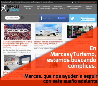 En MarcasyTurismo estamos buscando c&oacute;mplices, Marcas que nos ayuden a seguir con este sue&ntilde;o adelante